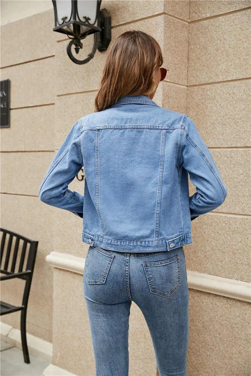 Levoire | Veste En Denim Réversible À Manches Longues Avec Poches