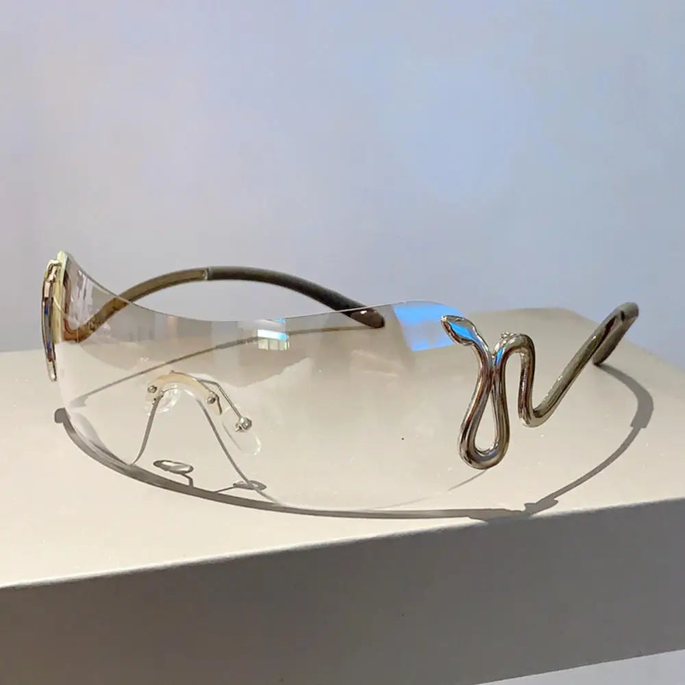 Levoire | Y2K Grande Taille Lunettes De Soleil Années 2000 Argent