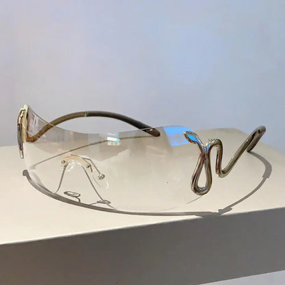 Levoire | Y2K Grande Taille Lunettes De Soleil Années 2000 Argent