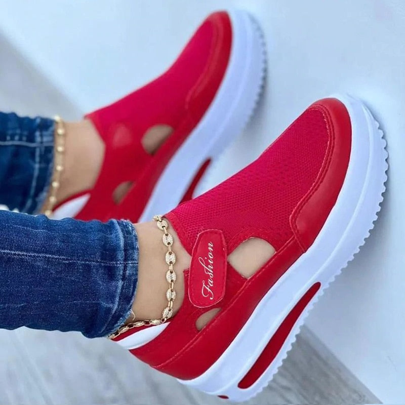 Levoire | Baskets Sasa pour Femmes – Confort Exceptionnel et Style Moderne Rouge