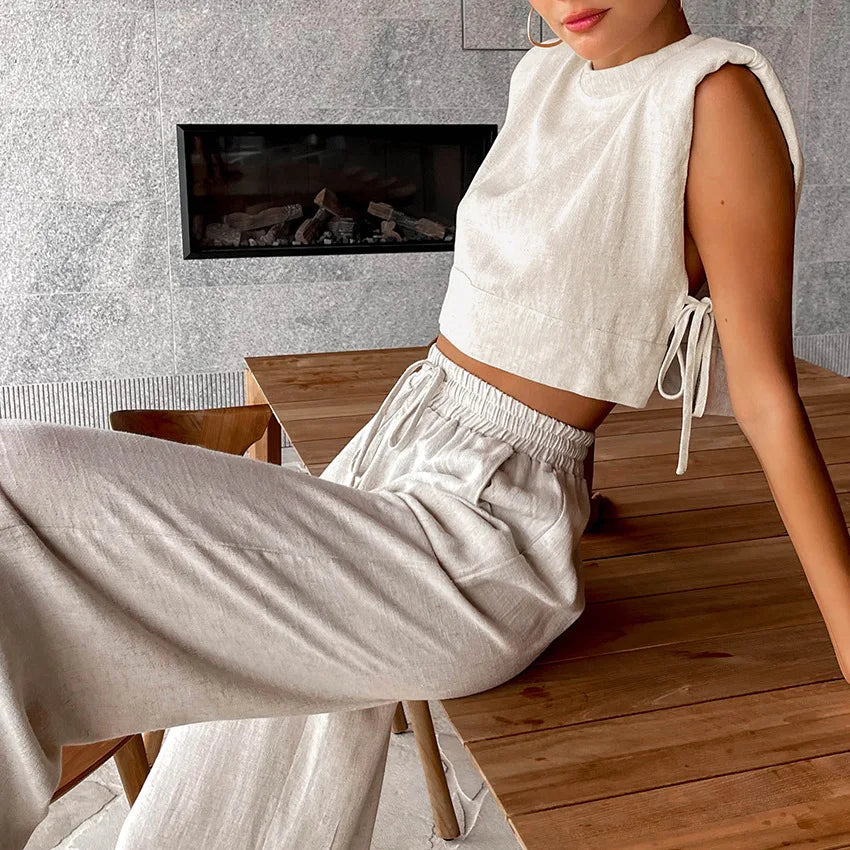 Levoire | Ensemble Décontracté De Vêtements D'Intérieur Beige
