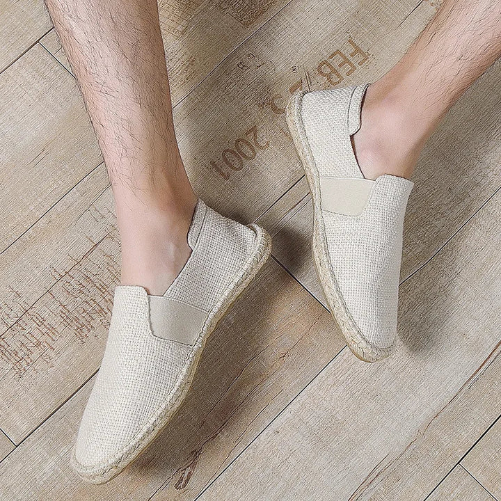 Levoire | Espadrilles En Fibre De Chanvre Pour Hommes Beige