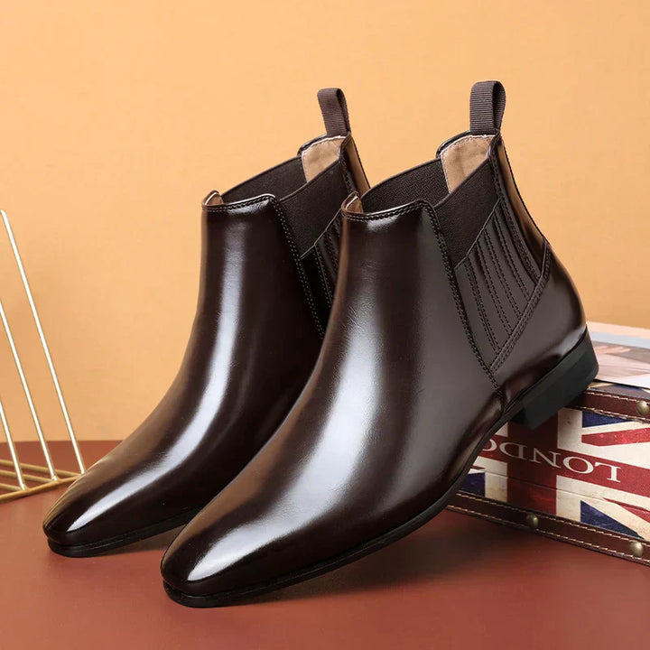 Levoire | Bottes en cuir avec grand confort Mustafarin brillant