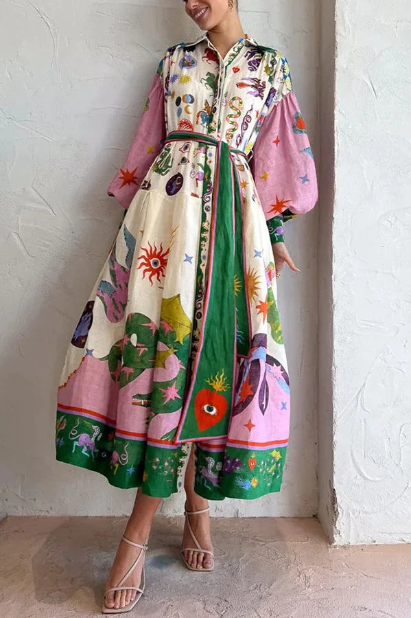 Levoire | Robe Plissée dans le Style Rétro Français