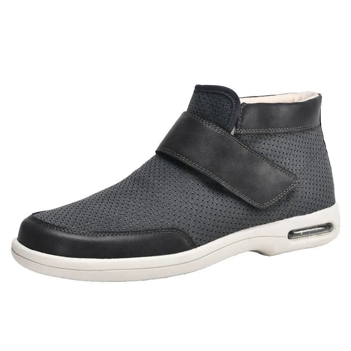 Levoire | Confortable Chaussure Large Pour Les Pieds Enflés Avec Fermeture Velcro Pour Hommes