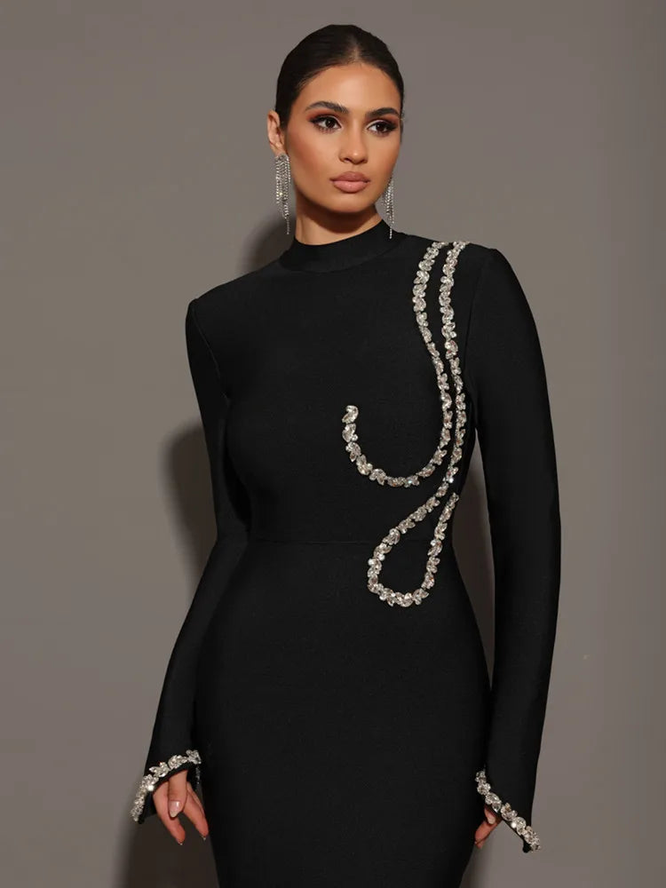 Levoire | Robe Longue Élégante Avec Diamants