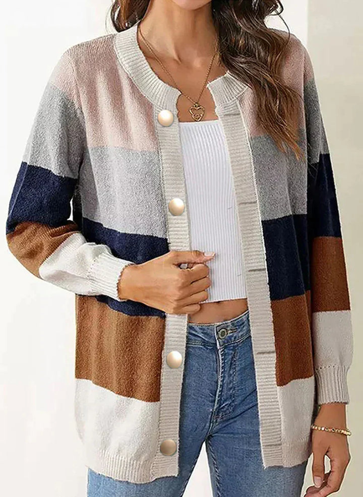 Levoire | Veste En Tricot Élégante Au Design Intemporel Braun