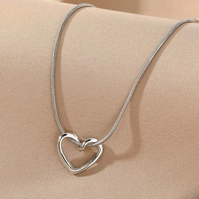 Levoire | Mince Amour Coeur Pendentif Collier Argent