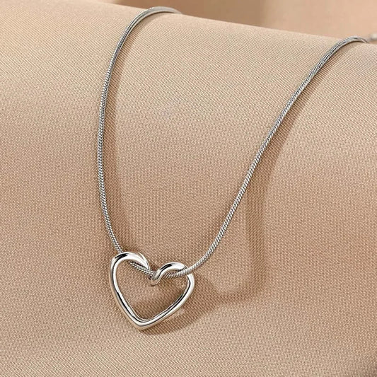 Levoire | Mince Amour Coeur Pendentif Collier Argent