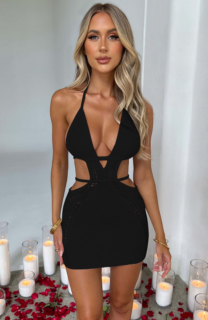 Levoire | Robes Minijupe Tricotées Sans Manches Noir