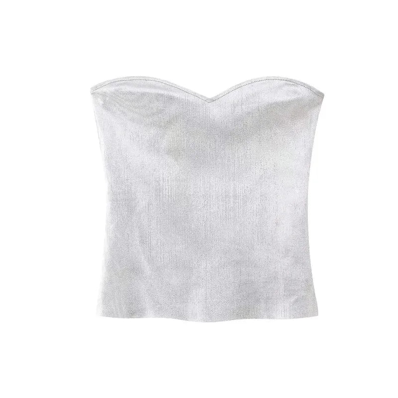 Levoire | Bandage Metallic Shine Tricot Corset Top