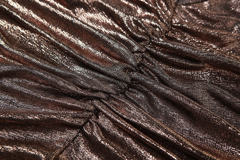 Levoire | Robe Maxi À Volants Métallisés Sans Manches