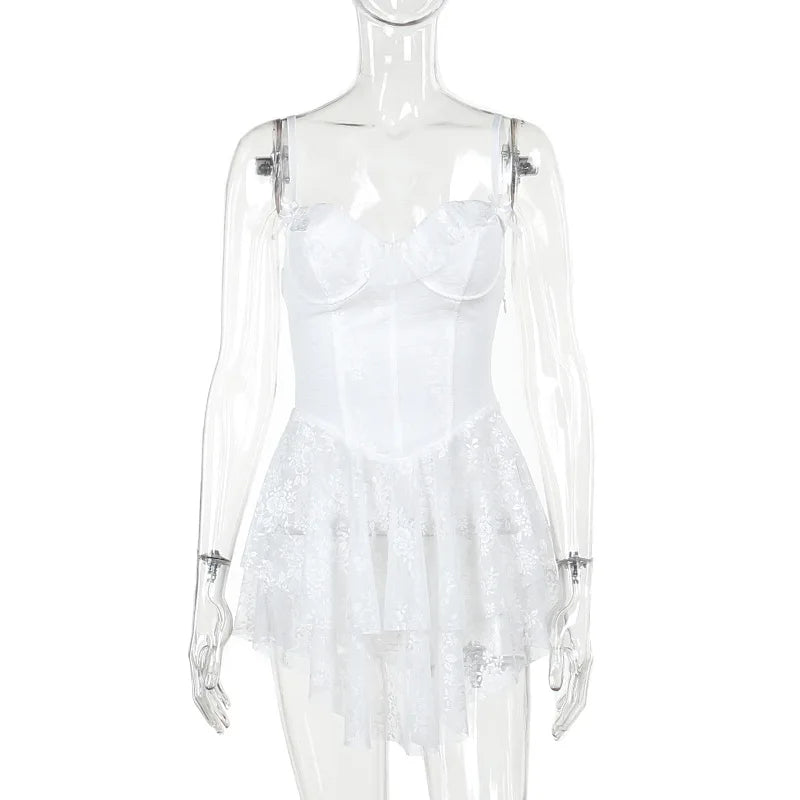 Levoire | Robe Mini Dos Nu En Dentelle Sans Bretelles