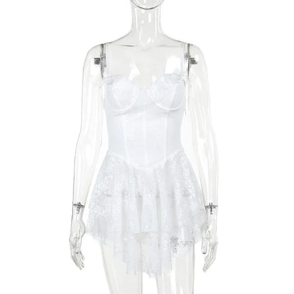 Levoire | Robe Mini Dos Nu En Dentelle Sans Bretelles