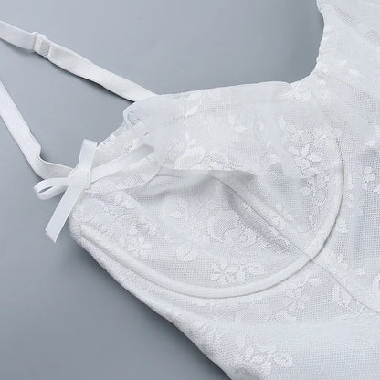 Levoire | Robe Mini Dos Nu En Dentelle Sans Bretelles