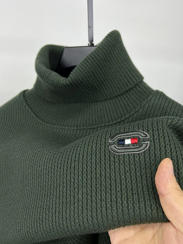 Levoire | Pull Col Roulé Luxueux Pour Homme Vert