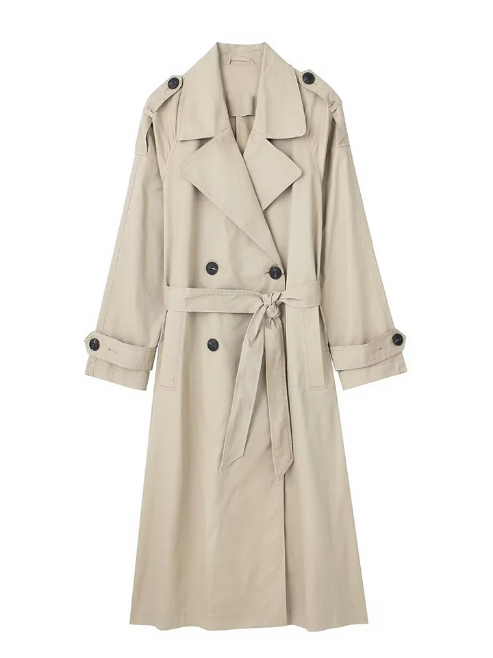 Levoire | Look Vintage Trench-Coat Avec Ceinture Beige