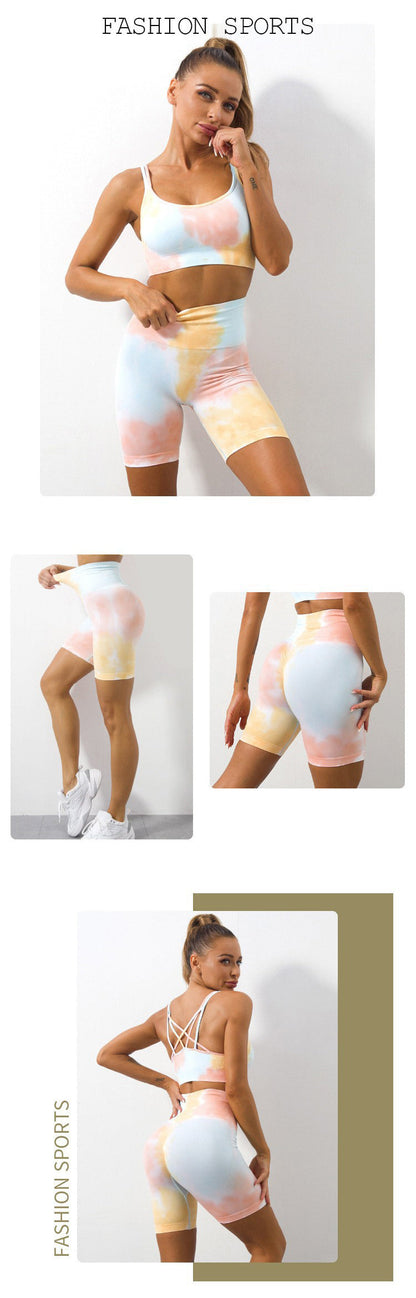 Levoire | Ensemble De Sport (Short) Un Ensemble D'Entraînement Tie Dyed Unique !