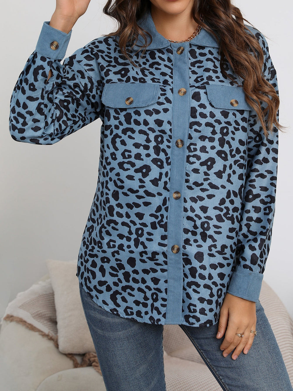 Levoire | Veste Confortable Grande Taille Avec Motif Léopard