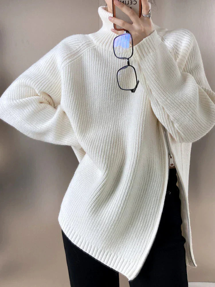 Levoire | Pull Rétro Rayé Classique Blanc