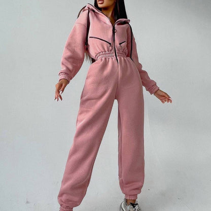 Levoire | Combinaison Tendance Avec Capuche En Sweat Pour Femmes