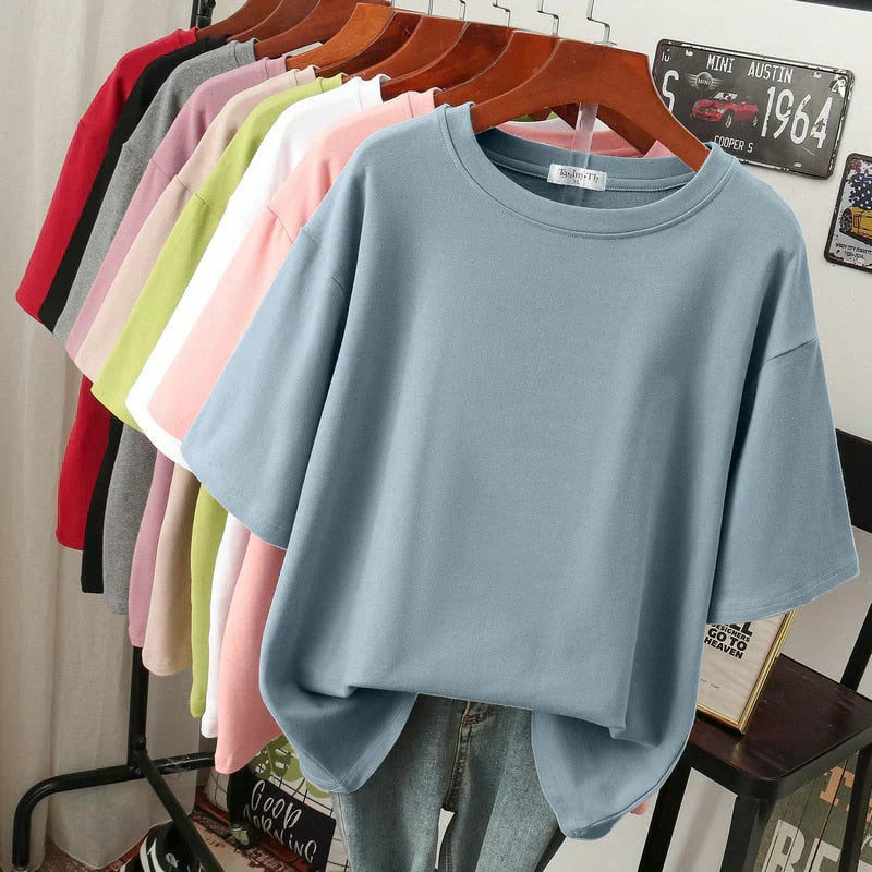 Levoire | T-Shirt En Coton Surdimensionné Bleu clair
