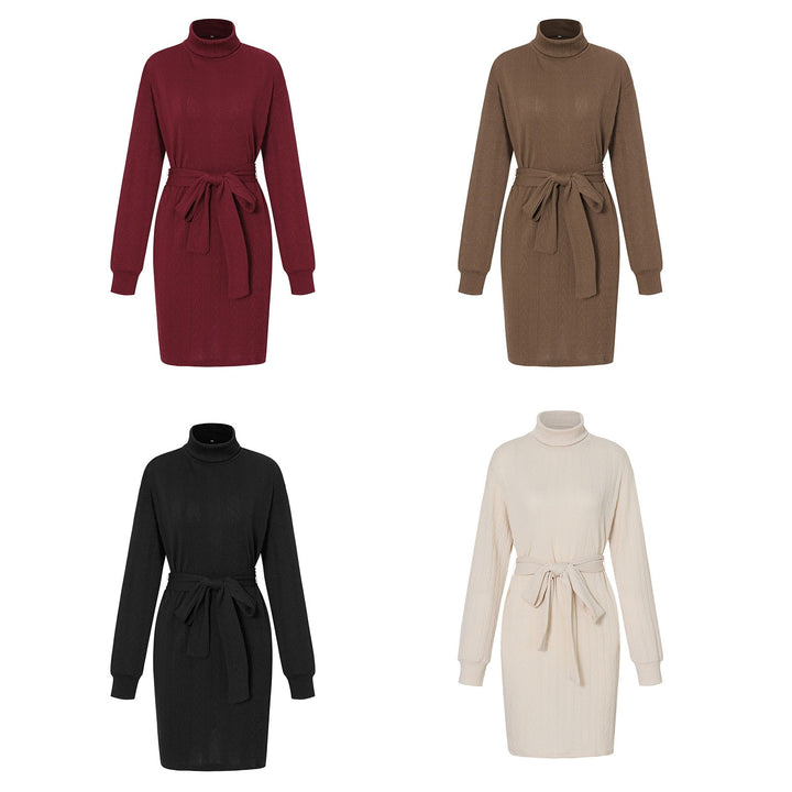 Levoire | Robe Mini Ceinturée Col Roulé