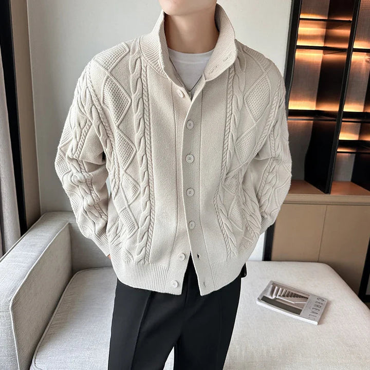 Levoire | Pull rétro à manches longues avec boutons plus chaud