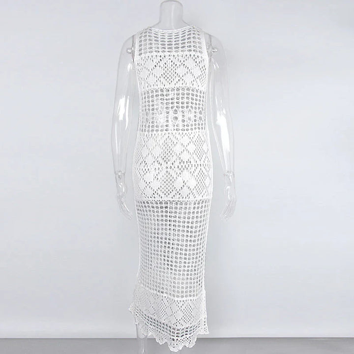 Levoire | Robe Maxi Holli Transparente Crochet