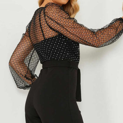 Levoire | Combinaison Élégante Avec Manches En Mesh Aérées