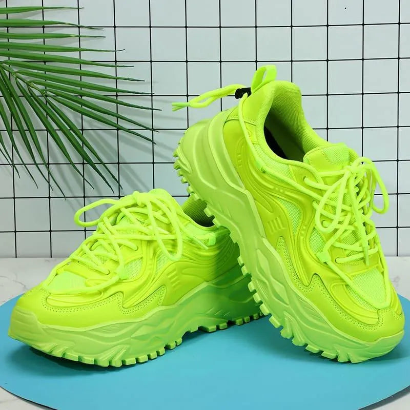 Levoire | Chaussures de sport décontractées pour femmes respirantes et confortables Néon Vert