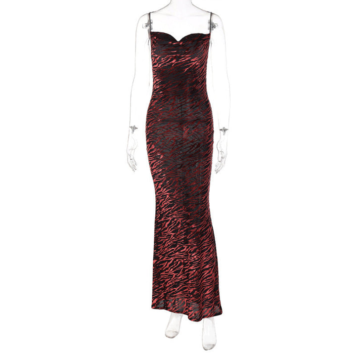 Levoire | Robe Maxi En Maille Zebra