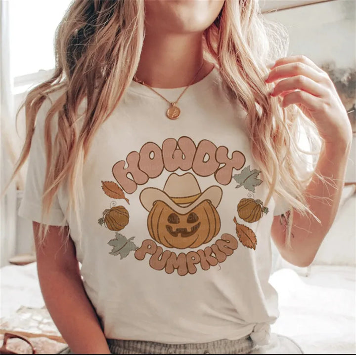 Levoire | Automne Halloween T-Shirt Blanc1