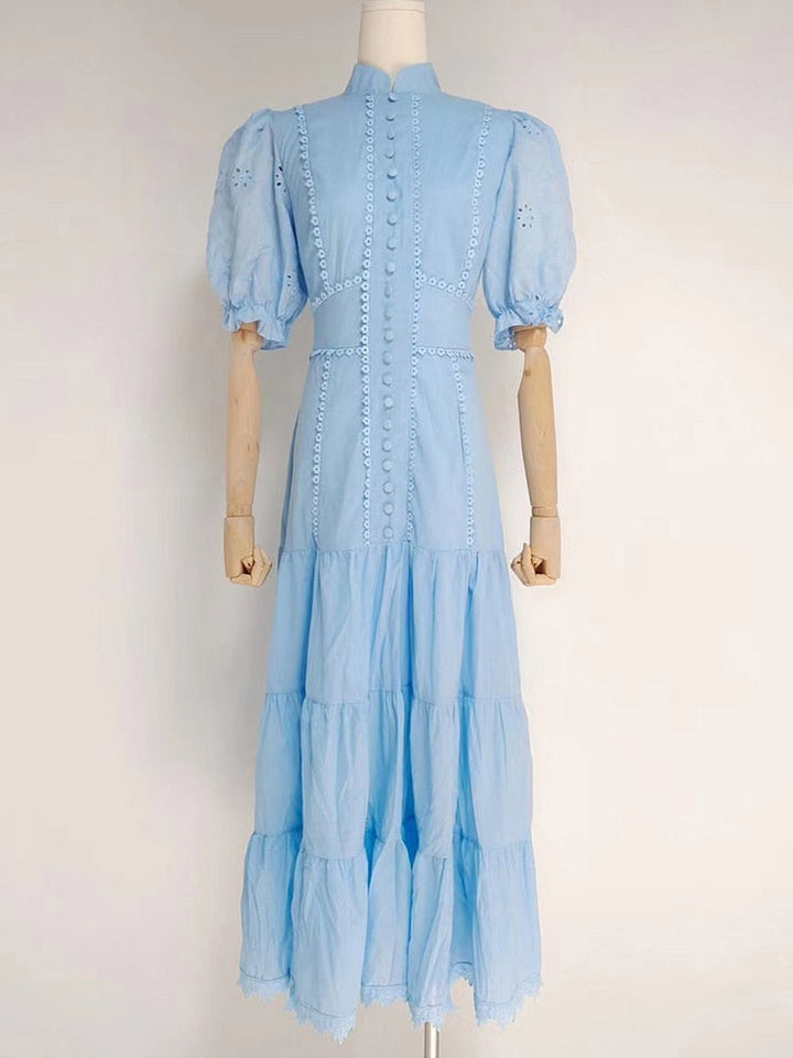 Levoire | Robe Unie Décontractée Bleu