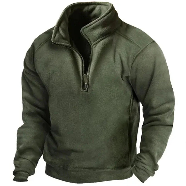Levoire | Chemise Col Rond Slim Vert olive