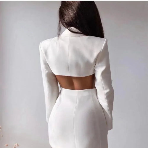 Levoire | Blazer Élégant Uni À Double Boutonnage