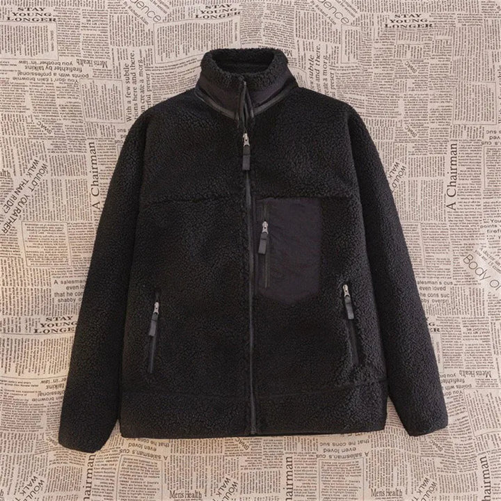 Levoire | Pull En Fleece Confortable Avec Zip Pour Hommes Noir