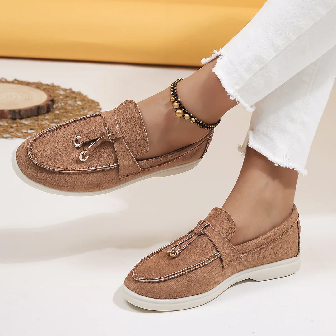 Levoire | Chaussons En Cuir Pour Femmes Pour L'Automne Et Le Printemps Braun