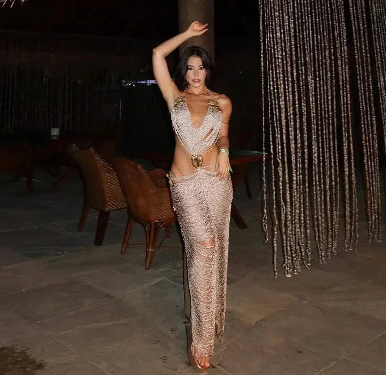 Levoire | Robe Fleur Dos Nu Sans Manches