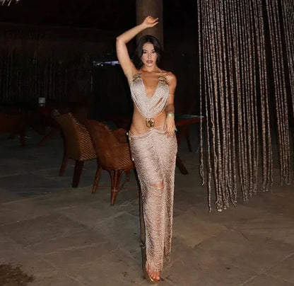 Levoire | Robe Fleur Dos Nu Sans Manches