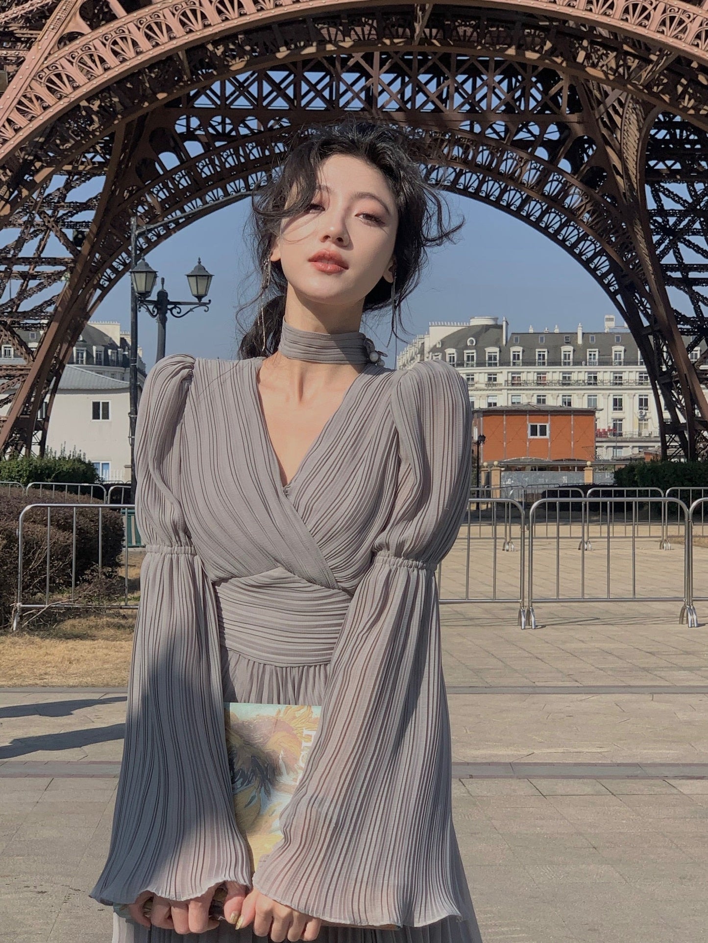 Levoire | Robe Maxi Plissée Vintage Sans Manches