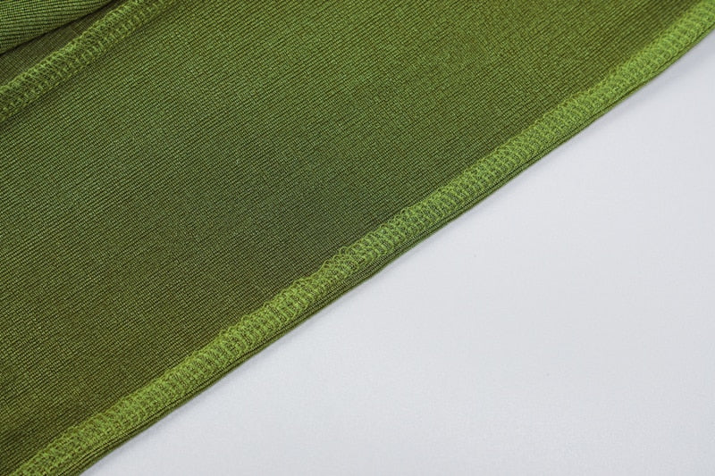 Levoire | Vert Sans Manches Bodycon Long Robe