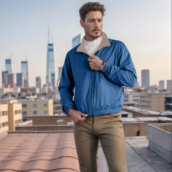 Levoire | Veste D'Automne Élégante Réversible Pour Hommes Bleu