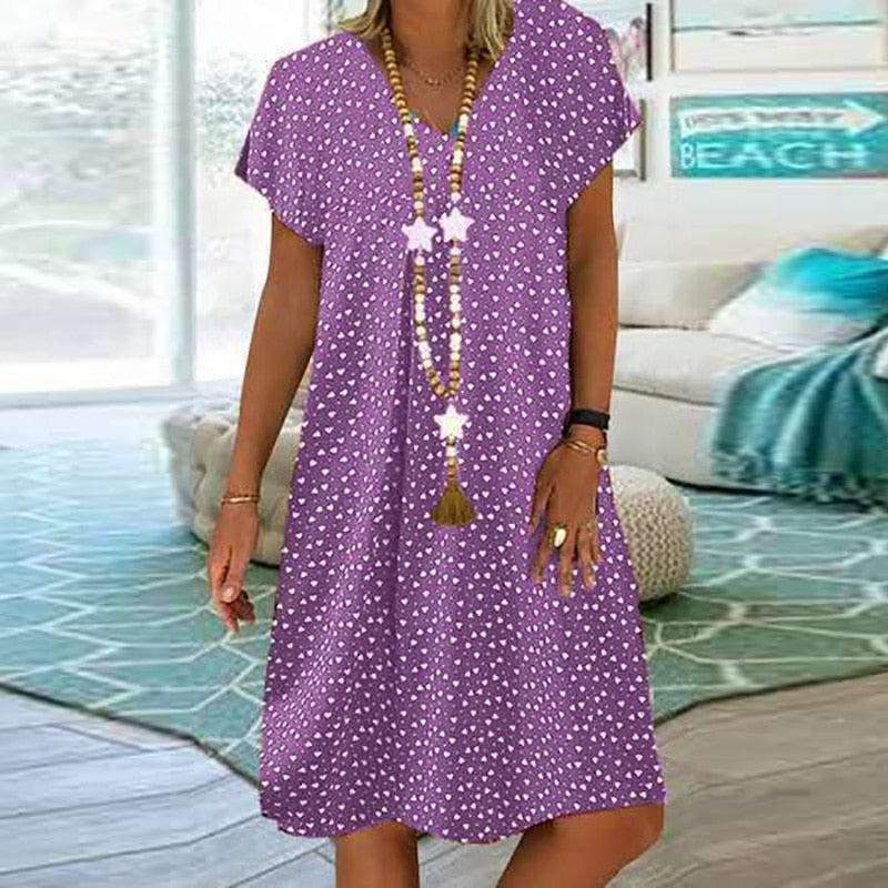 Levoire | Robe Bohème À Col En V Pour Femmes