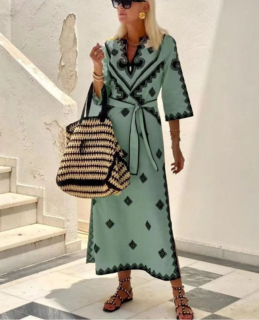 Levoire | Antiquité Costume En Lin Vert