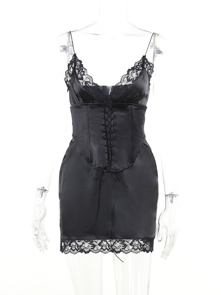 Levoire | Corset Avec Manches À Volants Dans Une Robe Mini Sans Bretelles