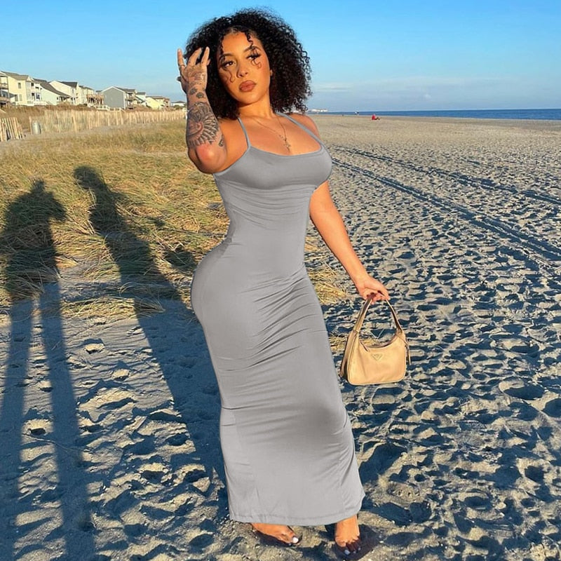 Levoire | Robes Maxi À Bretelles Spaghetti