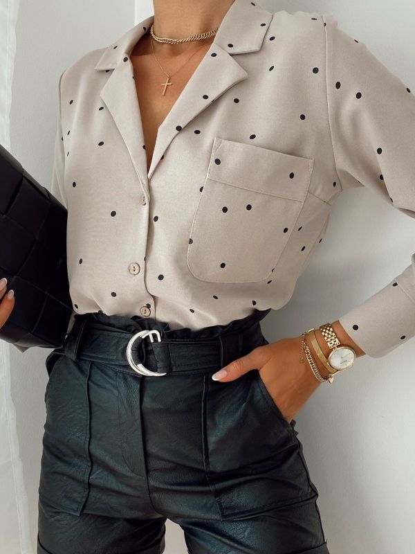 Levoire | Blouse Casual Pour Femmes Beige S