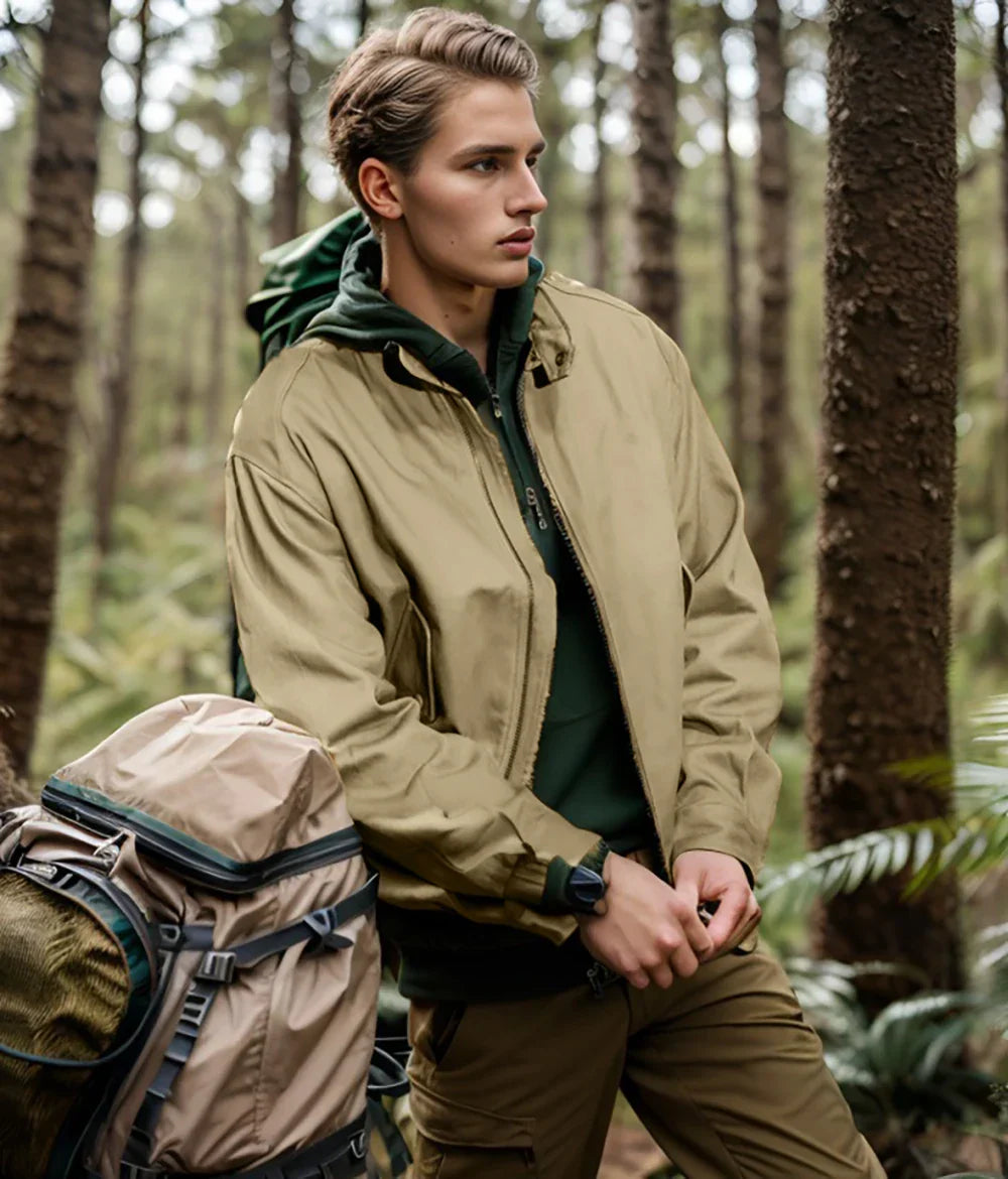 Levoire | Chic Manteau D'Automne Pour Hommes Khaki