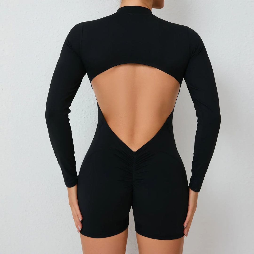Levoire | Combinaison De Yoga Avec Décolleté Dans Le Dos Noir